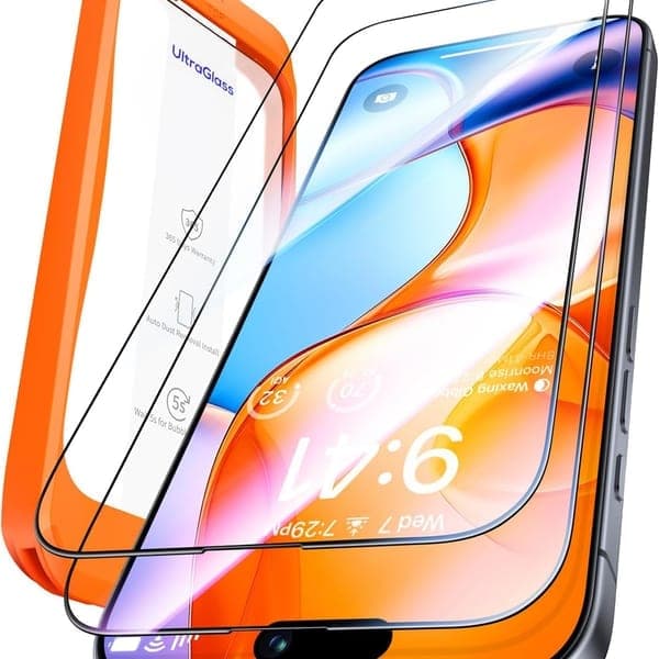 Tempered Glass Screen Protector 9H Full Cover (2-Pack)