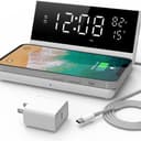 Digital Alarm Clock LED Snooze USB Charge Bedside 1