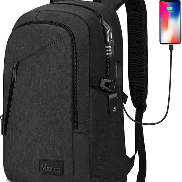 Anti-Theft Backpack USB Charging Port 30L Laptop 15.6"