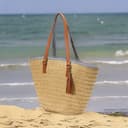 Woven Straw Beach Bag Summer Tote Natural Rattan 1