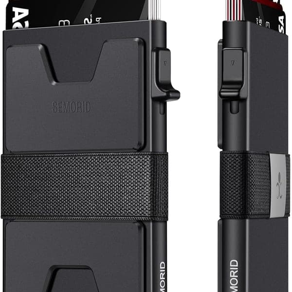 Slim RFID Blocking Wallet Minimalist Card Holder 12-Card