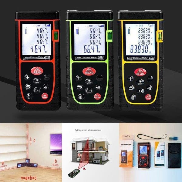 Digital Laser Distance Measure 40m LCD Backlight
