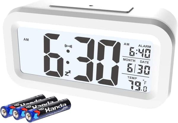 Smart Digital Alarm Clock (LED, Temperature Display)