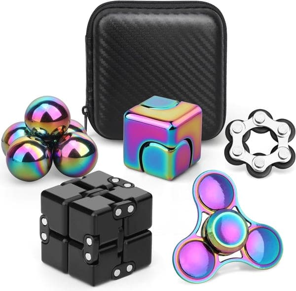 Fidget Spinner Cube (Stress Relief, Multi-Sensory)